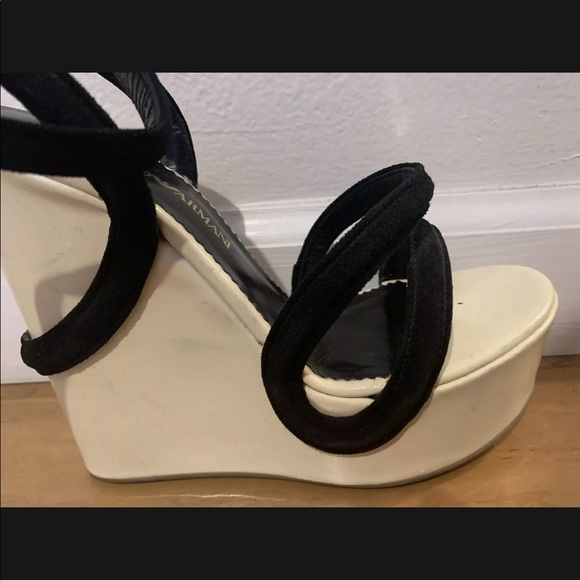 NEW Emporio Armani high platform 5.25” sandals wedges 36 - Picture 7 of 16